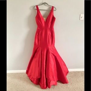 Mac Duggal Red Prom Dress